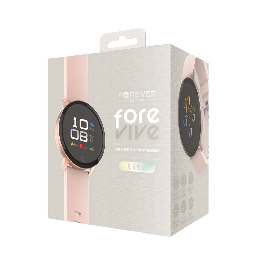 Forever ForeVive Lite SB-315 Smartwatch με Παλμογράφο (GSM107162 - Rose Gold)