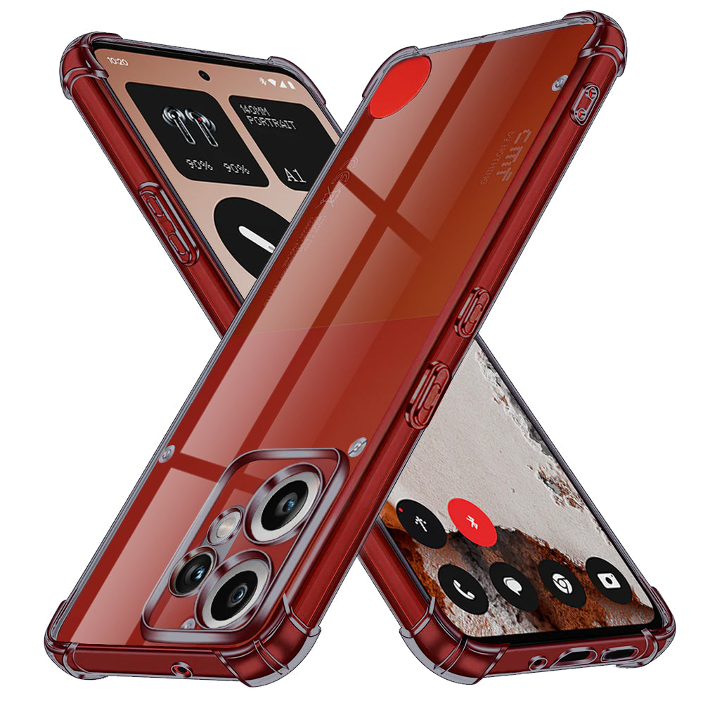 Techsuit - Shockproof Clear Silicone - Nothing CMF Phone 2 Pro - Smoke Black