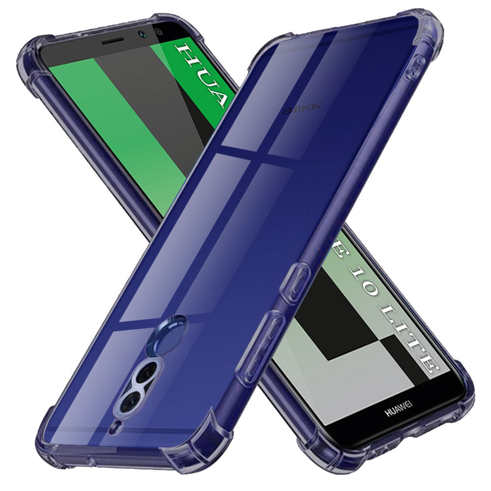 Techsuit - Shockproof Clear Silicone - Huawei Mate 10 Lite - Smoke Black