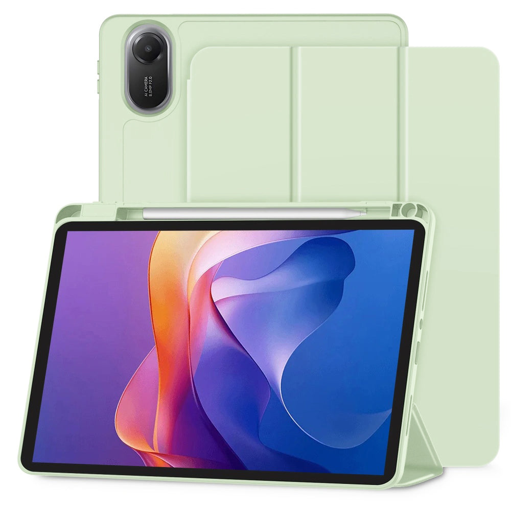 Techsuit - Flex Trifold (with Pencil Holder) - Xiaomi Redmi Pad 2 - Matcha Green