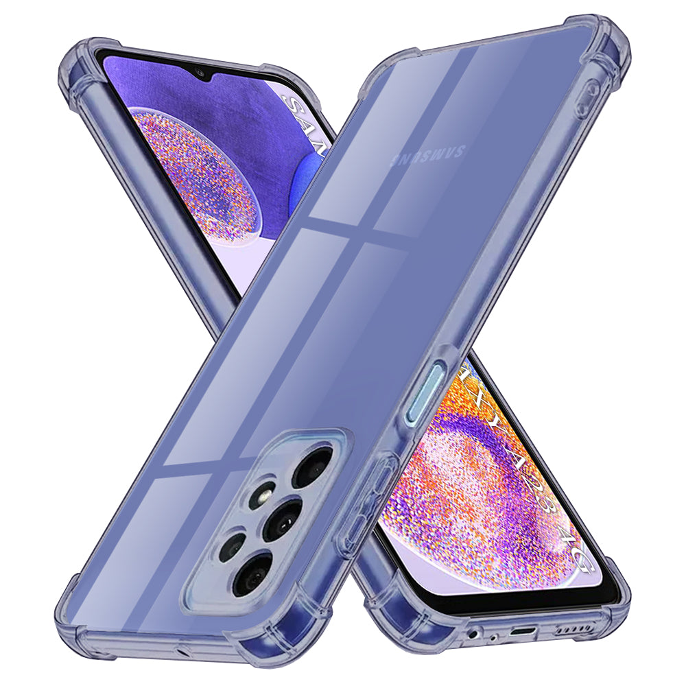 Techsuit - Shockproof Clear Silicone - Samsung Galaxy A23 4G / A23 5G - Smoke Black