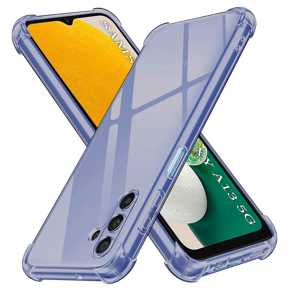 Techsuit - Shockproof Clear Silicone - Samsung Galaxy A13 5G / A04S - Smoke Black