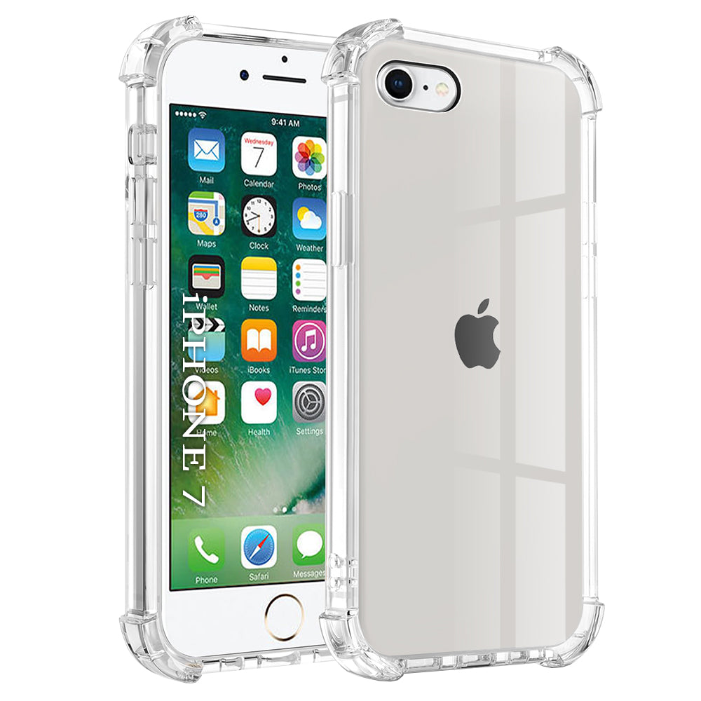 Techsuit - Shockproof Clear Silicone - iPhone 7 / iPhone 8 / iPhone SE 2, SE 2020 / iPhone SE 3, SE 2022 - Clear