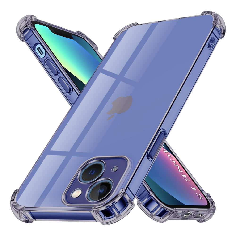 Techsuit - Shockproof Clear Silicone - iPhone 13 - Smoke Black