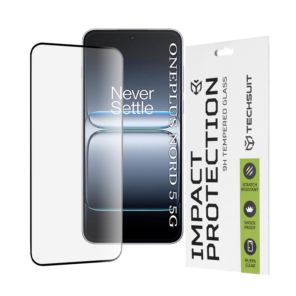 Techsuit - 111D Full Cover / Full Glue Glass - OnePlus Nord 5 - Black