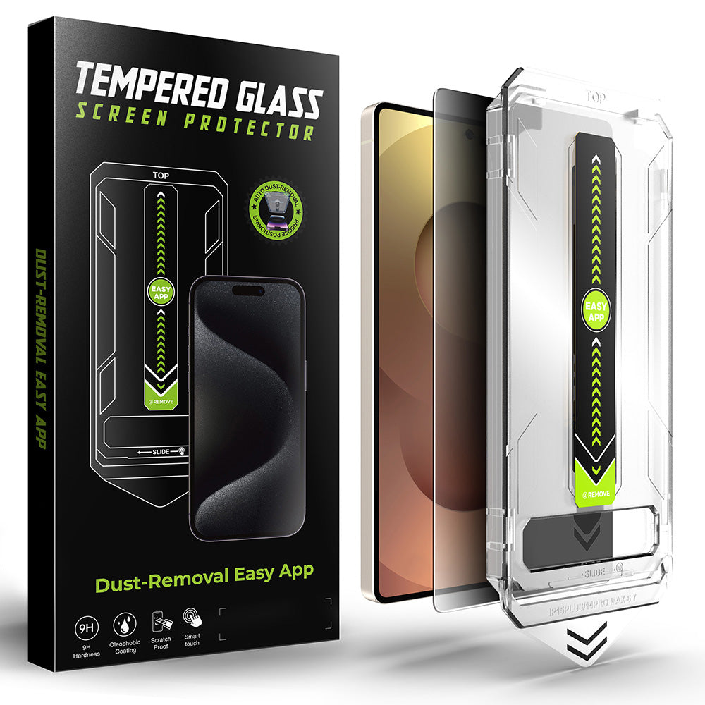 Techsuit - [Fingerprint Unlock Compatible] TitanGlass CrystalHD - Samsung Galaxy S25 Ultra - Privacy