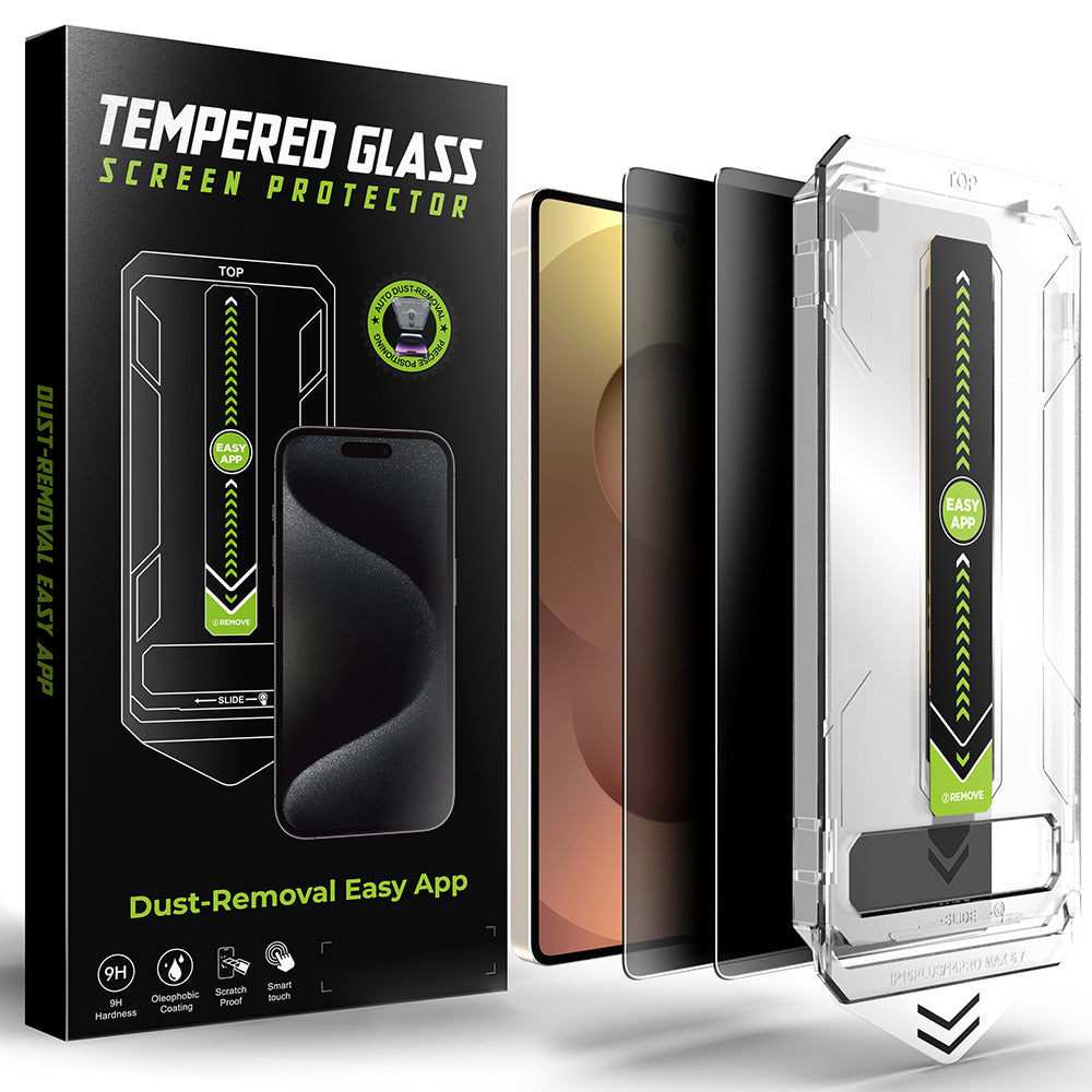 Techsuit - [Fingerprint Unlock Compatible] TitanGlass CrystalHD (2 pack) - Samsung Galaxy S25 Ultra - Privacy