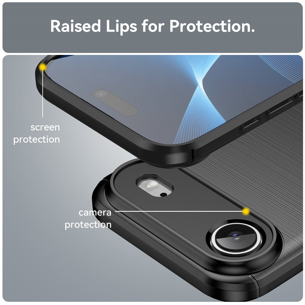 Techsuit - Carbon Silicone - iPhone 17 Air - Black