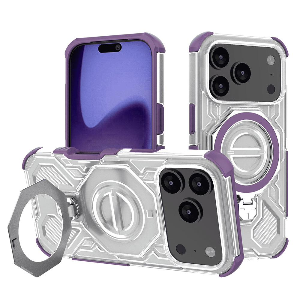 Techsuit - Carbon Shield PRO - iPhone 17 Pro - Purple Transparent