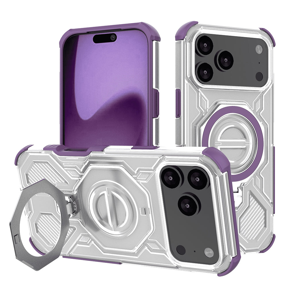 Techsuit - Carbon Shield PRO - iPhone 17 Pro Max - Purple Transparent