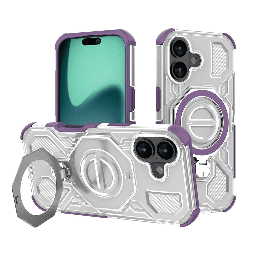 Techsuit - Carbon Shield PRO - iPhone 17 - Purple Transparent