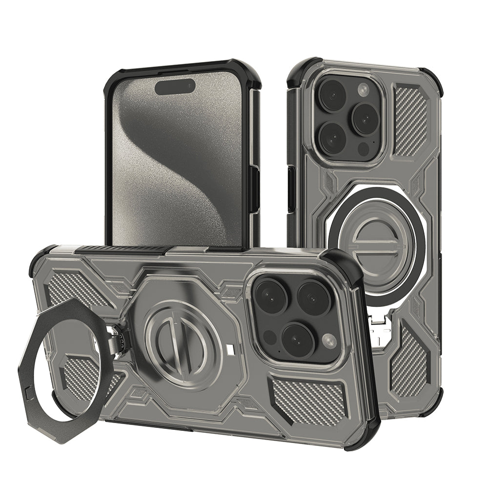 Techsuit - Carbon Shield PRO - iPhone 15 Pro Max - Smoke Black