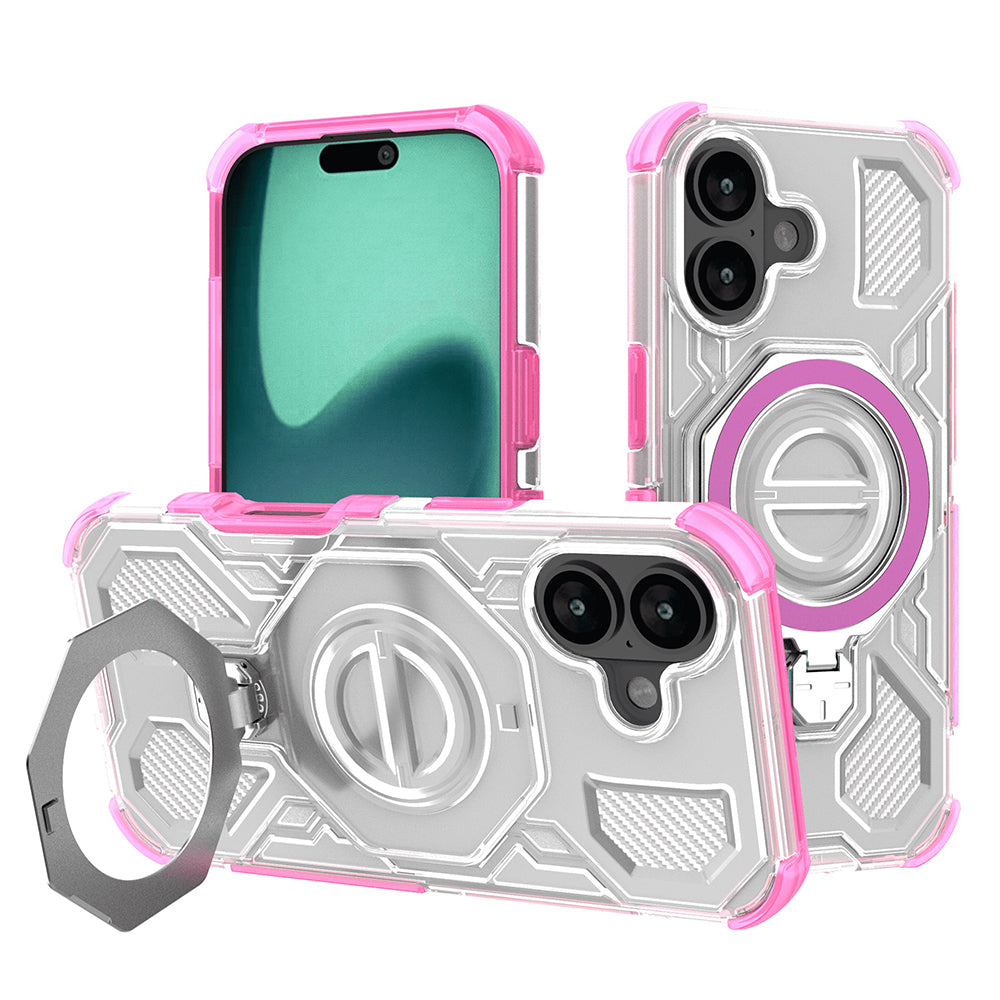 Techsuit - Carbon Shield PRO - iPhone 16 - Pink Transparent