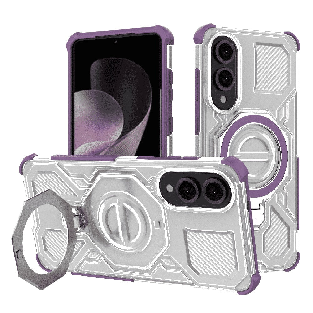 Techsuit - Carbon Shield PRO - Samsung Galaxy S25 Edge - Purple Transparent