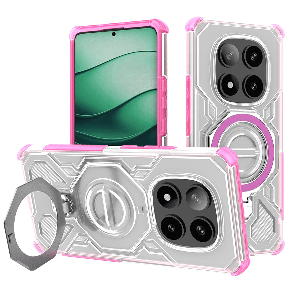 Techsuit - Carbon Shield PRO - Xiaomi Redmi Note 14 Pro 5G / Poco X7 - Pink Transparent