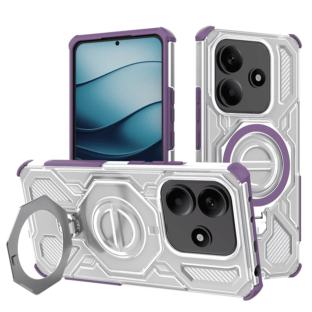 Techsuit - Carbon Shield PRO - Xiaomi Redmi Note 14 5G - Purple Transparent