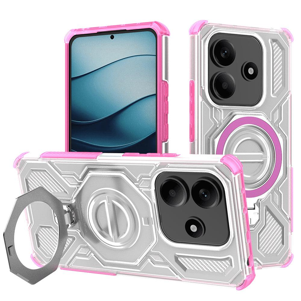 Techsuit - Carbon Shield PRO - Xiaomi Redmi Note 14 5G - Pink Transparent