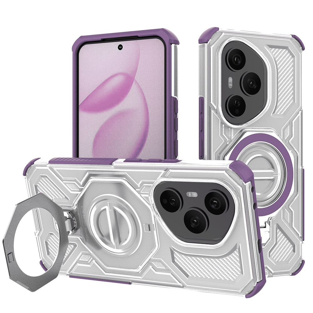 Techsuit - Carbon Shield PRO - Honor 400 Pro - Purple Transparent