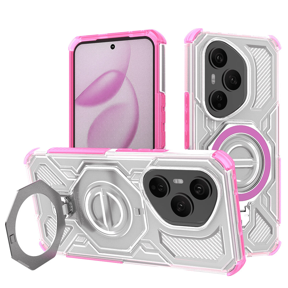 Techsuit - Carbon Shield PRO - Honor 400 Pro - Pink Transparent