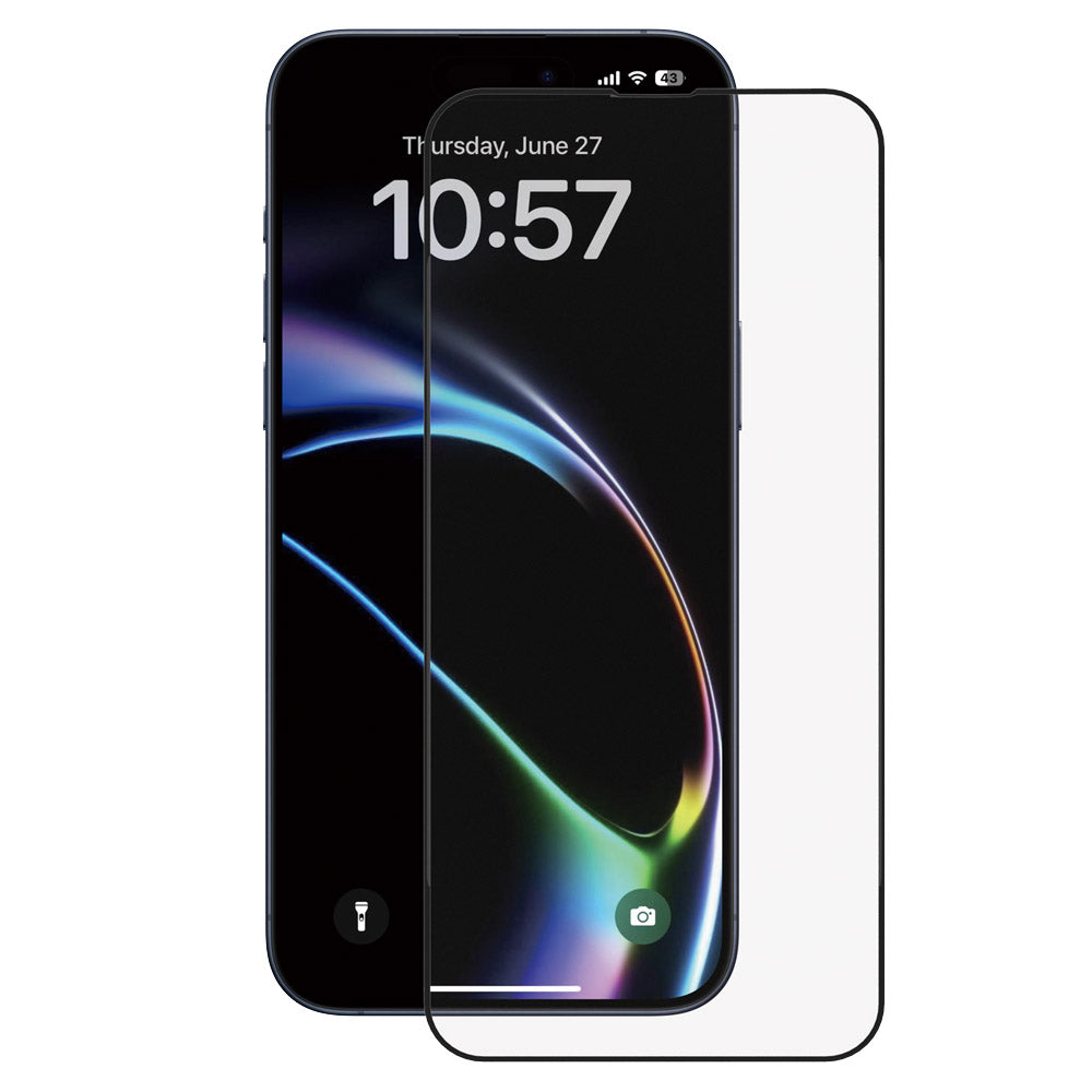 ANANK - 2.5D 5X Reinforced Full Glass Screen Protector - iPhone 17 Pro - Black
