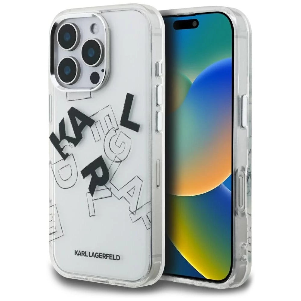 Karl Lagerfeld - IML Sketched Graphic Logo (KLHCP16XHMLGFCH) - iPhone 16 Pro Max - Transparent