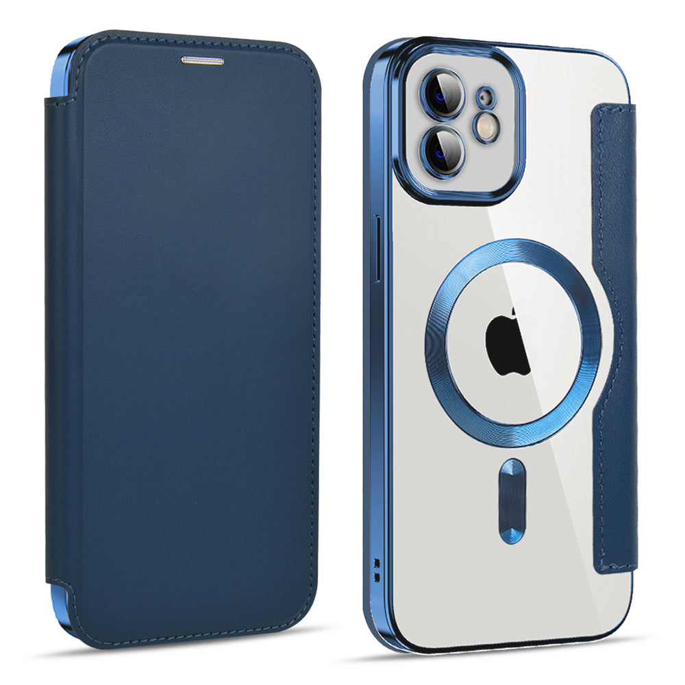 Techsuit - SmartMag Book Case - iPhone 12 - Blue
