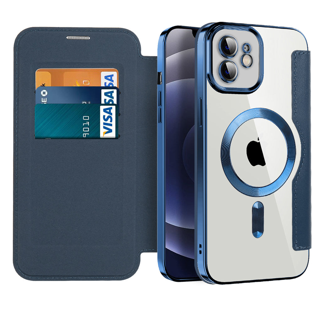 Techsuit - SmartMag Book Case - iPhone 12 - Blue