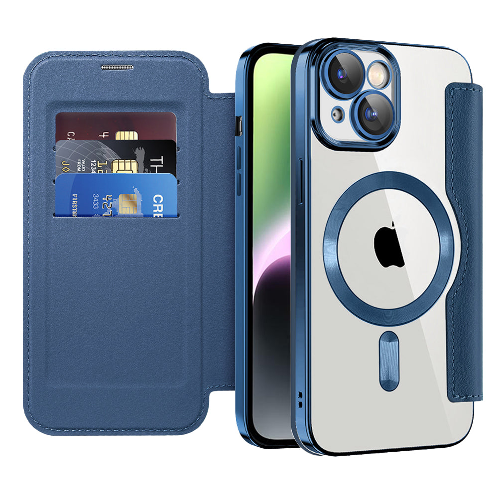 Techsuit - SmartMag Book Case - iPhone 14 - Blue