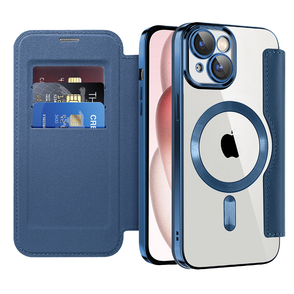 Techsuit - SmartMag Book Case - iPhone 15 - Blue