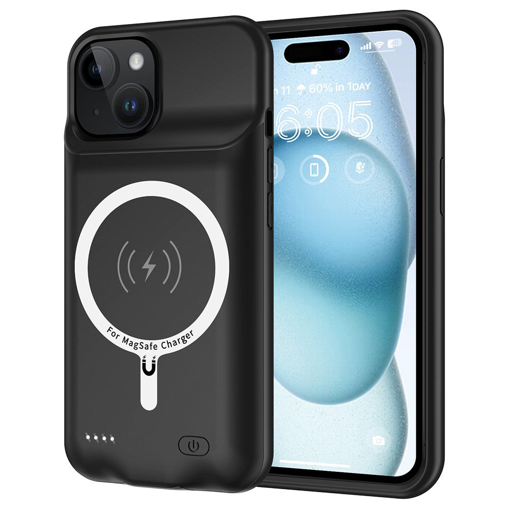 Techsuit - Power Pro MagSafe Battery Case - iPhone 15 - 7000mAh - Black