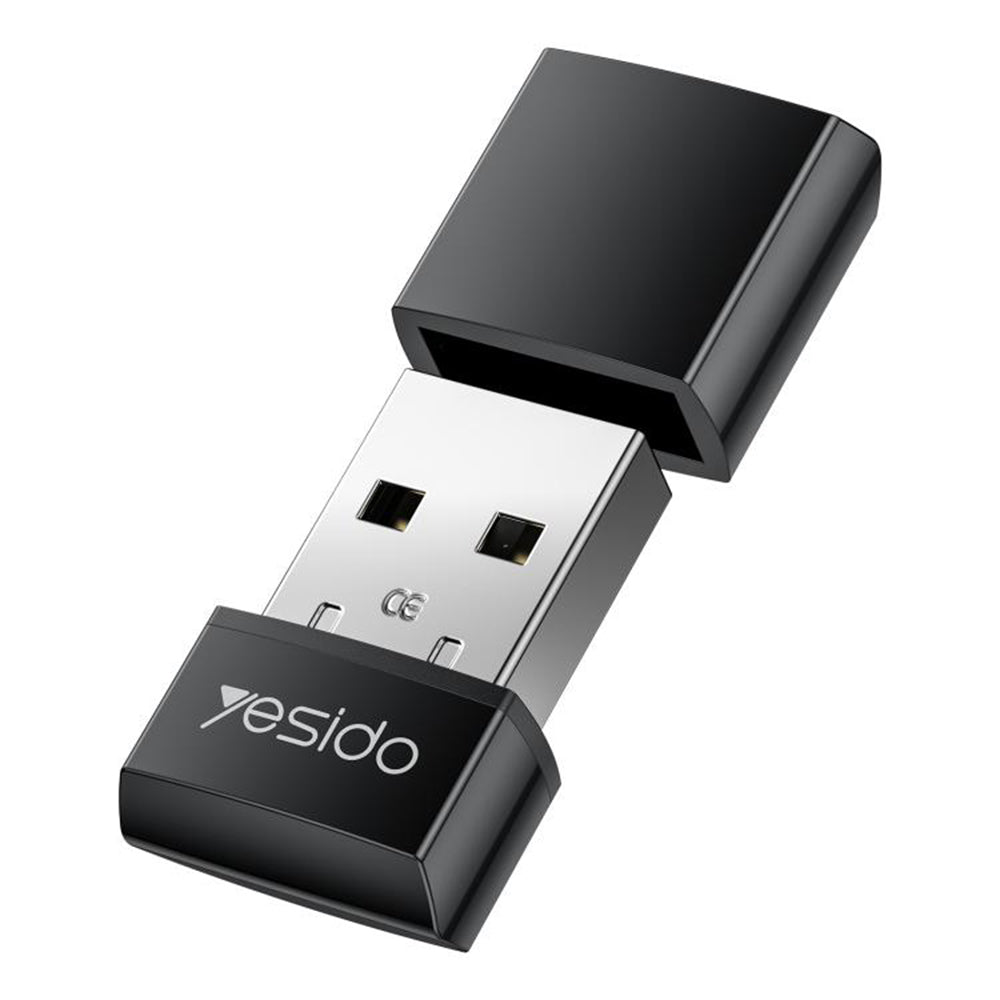 Yesido - Wi-Fi Adapter (WP10) - with Built-in Antenna, UBS-A, 150Mbps, WiFi4 2.4G, Plug&Play - Black