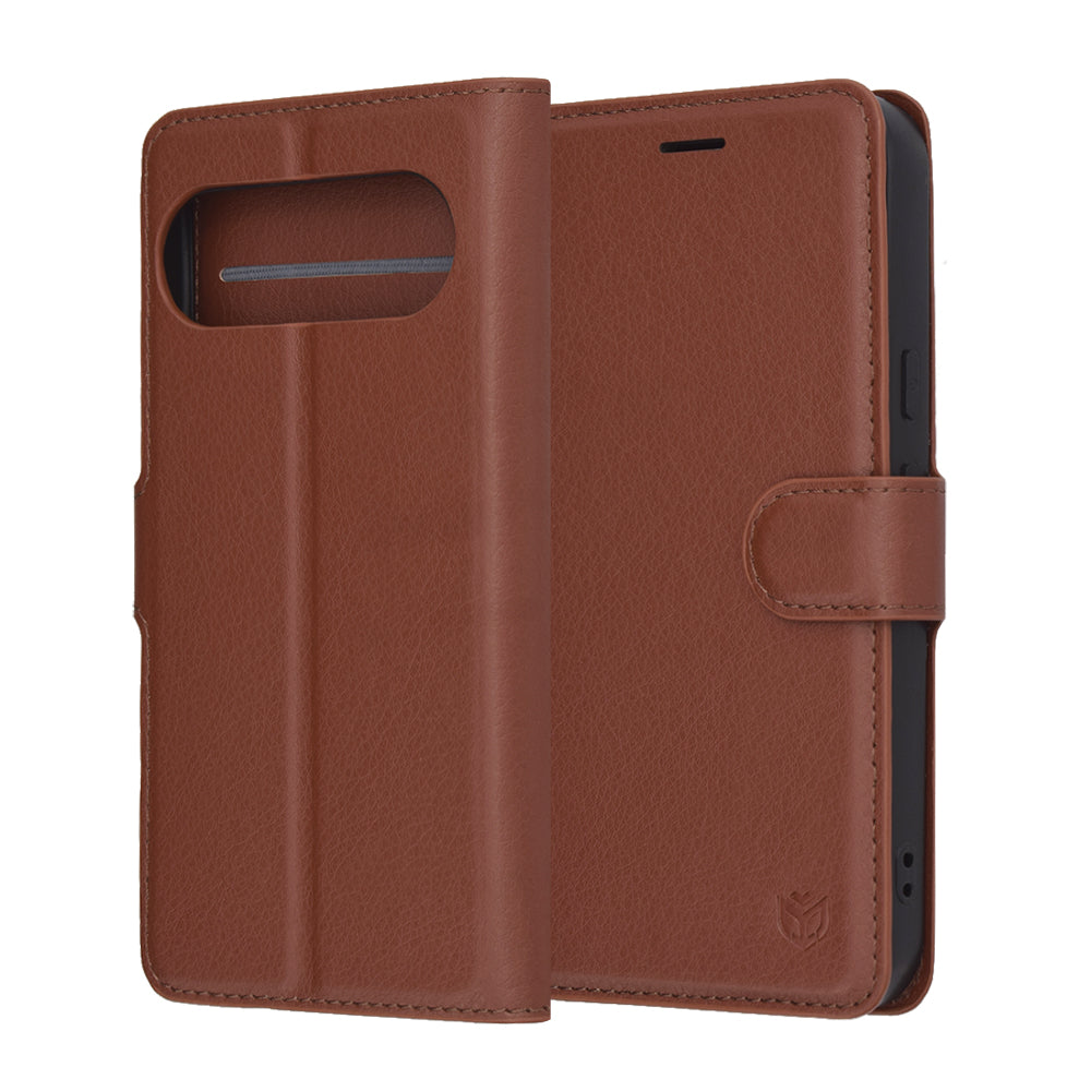 Techsuit - Leather Folio - Google Pixel 10 Pro XL - Brown