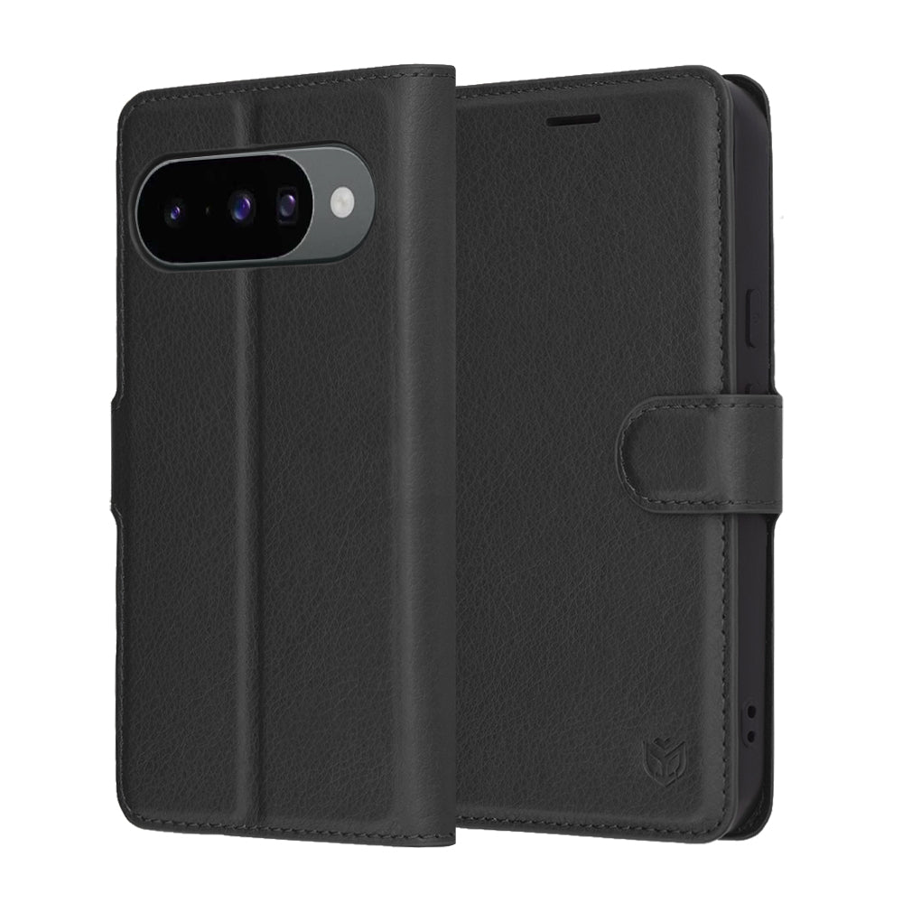 Techsuit - Leather Folio - Google Pixel 10 / 10 Pro - Black