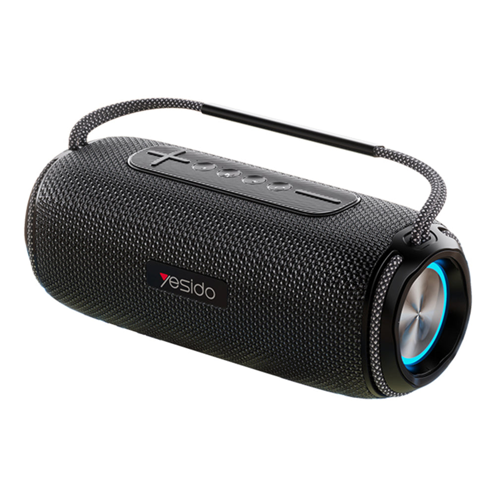Yesido - Wireless Speaker (YSW11) - Bluetooth 5.0, RGB Lights, IPX6, Dual Speaker, TF, USB, AUX, 2600mAh, 40W - Black