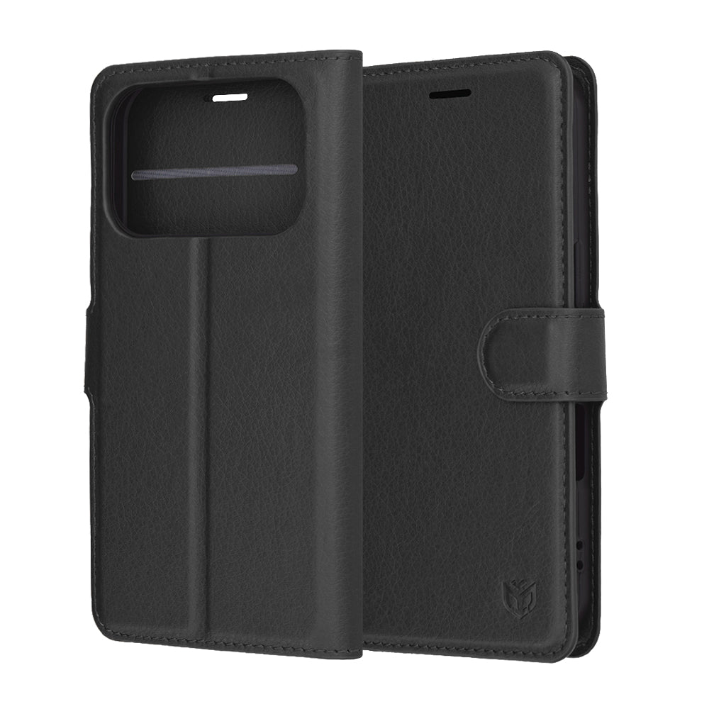 Techsuit - Leather Folio - iPhone 17 Pro - Black