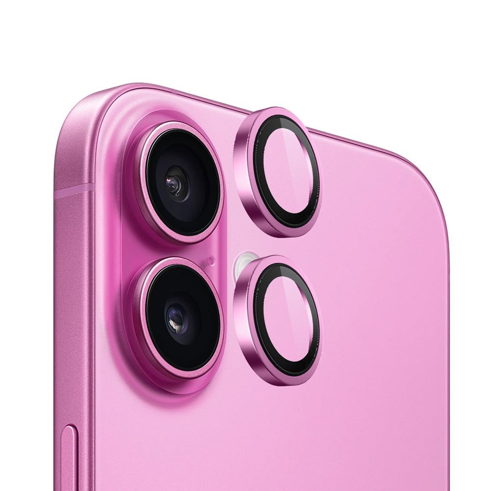 Blueo - Original Metal Frame Lens Protector - iPhone 16 / iPhone 16 Plus - Pink