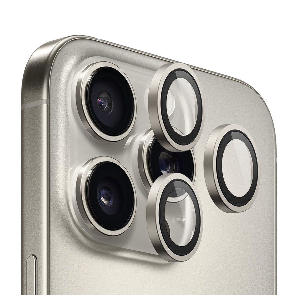 Blueo - Original Metal Frame Lens Protector - iPhone 16 Pro / iPhone 16 Pro Max - NaturalÂ Titanium