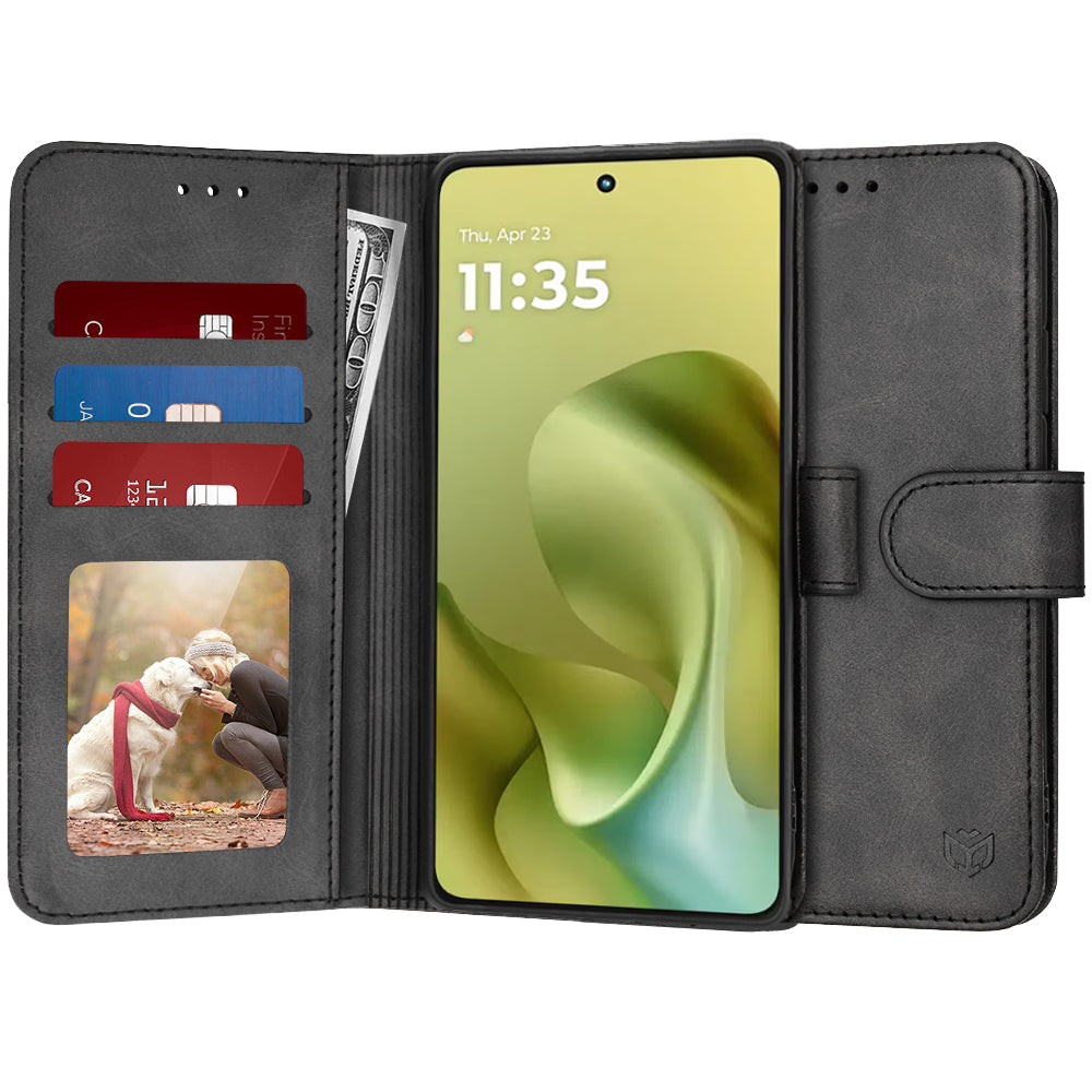 Techsuit - Diary Book - Motorola Moto G86 - Black