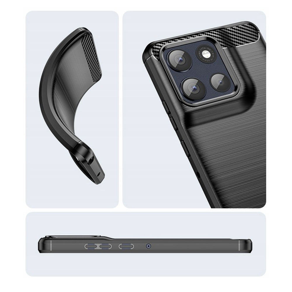 Techsuit - Carbon Silicone - Motorola Moto G86 - Black