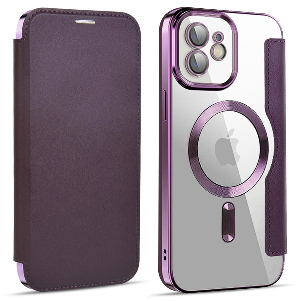 Techsuit - SmartMag Book Case - iPhone 12 - Purple