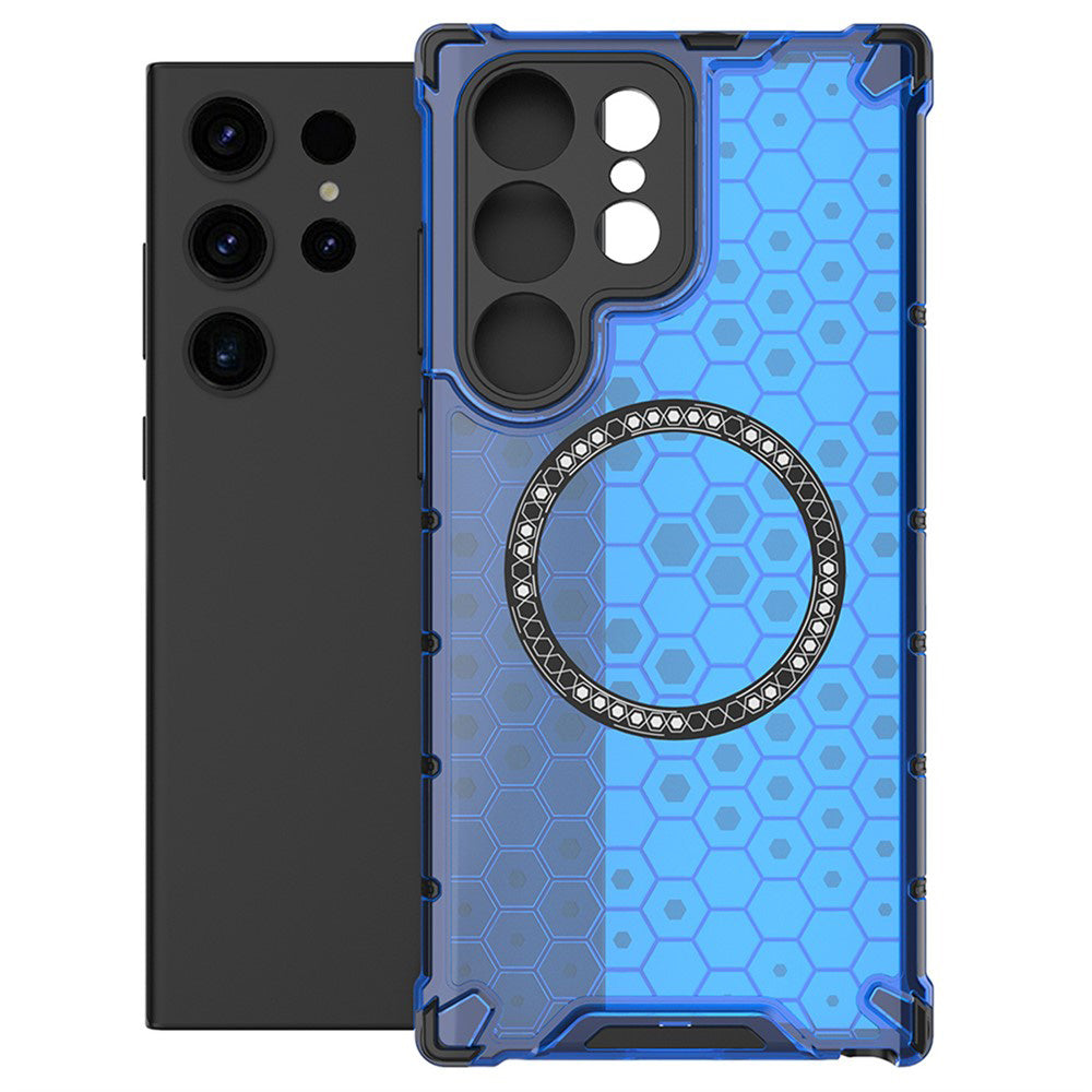 Techsuit - HoneyComb Shield MagSafe - Galaxy S25 Ultra - Blue