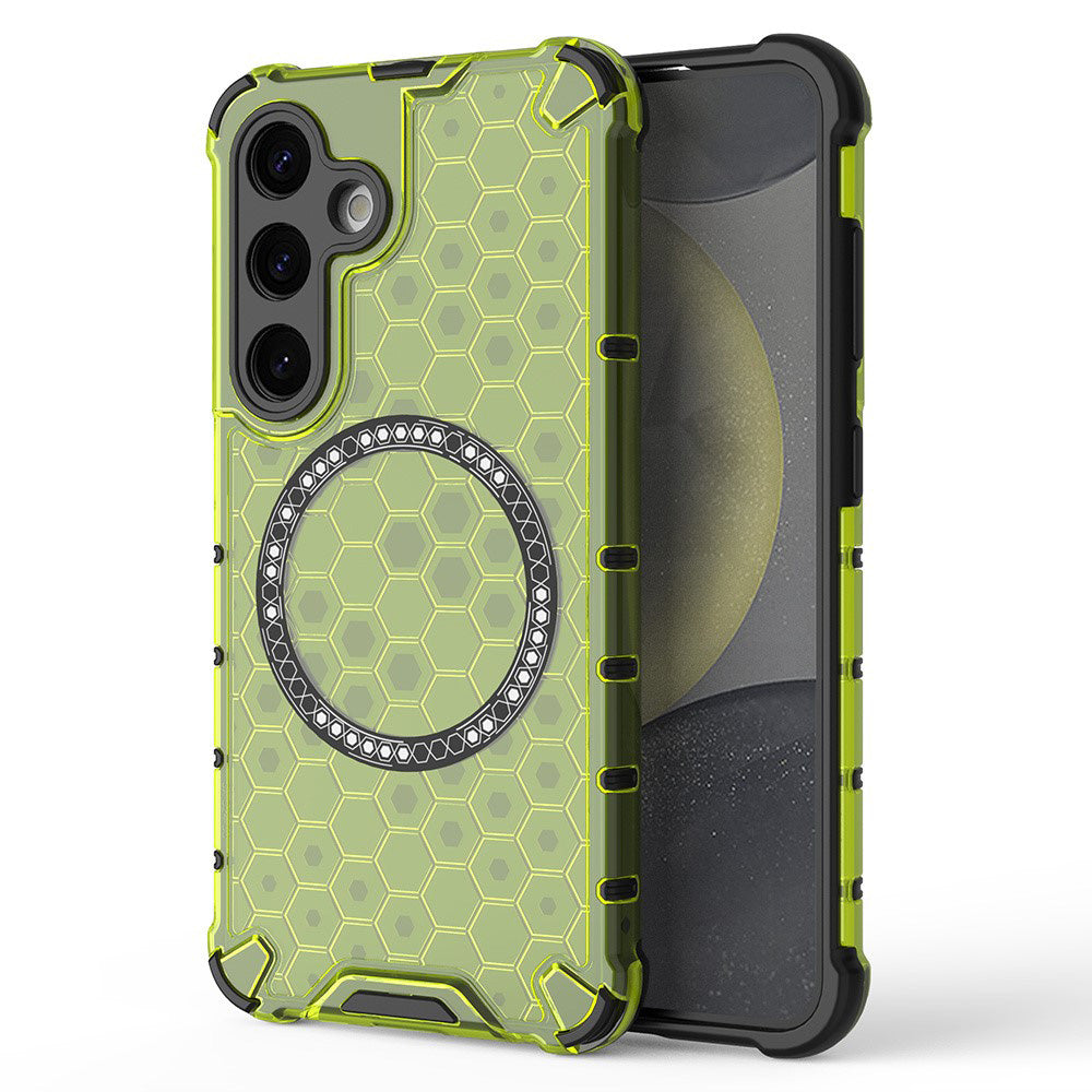 Techsuit - HoneyComb Shield MagSafe - Samsung Galaxy S25 - Lime Green