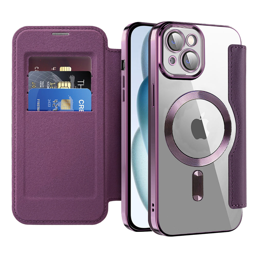 Techsuit - SmartMag Book Case - iPhone 15 Plus - Purple