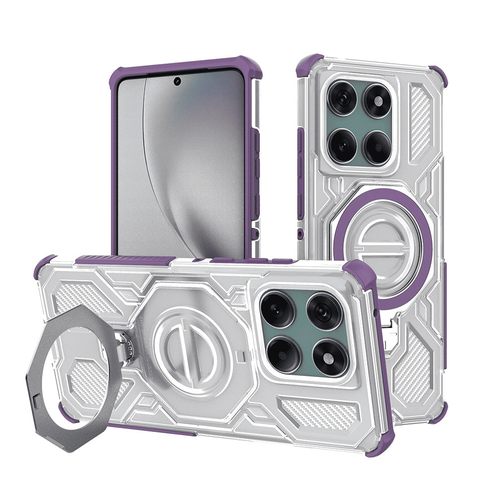Techsuit - Carbon Shield PRO - Motorola Edge 60 Pro - Purple Transparent