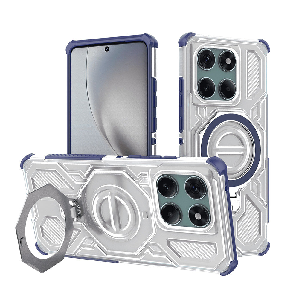 Techsuit - Carbon Shield PRO - Motorola Edge 60 Pro - Blue Transparent