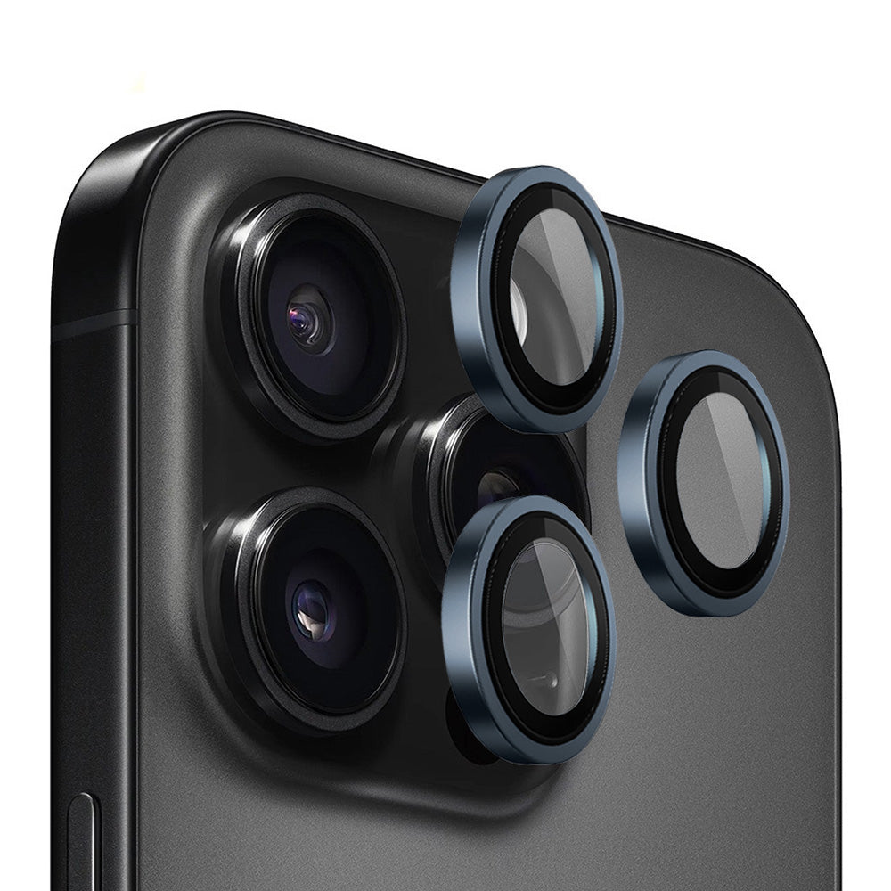 Blueo - Original Metal Frame Lens Protector - iPhone 15 Pro - Blue