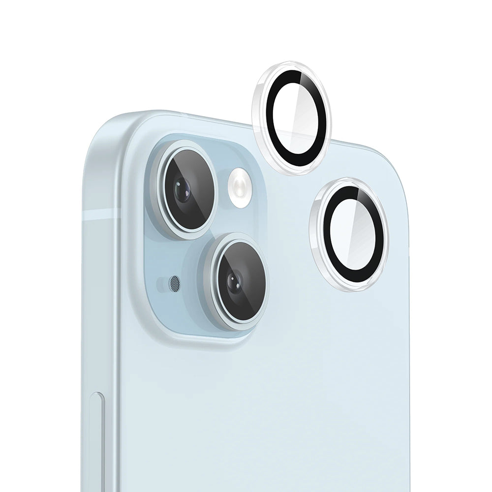 Blueo - Original Metal Frame Lens Protector - iPhone 15 / iPhone 15 Plus - Clear
