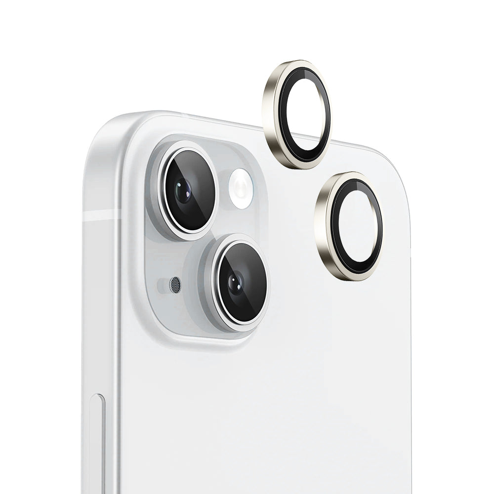 Blueo - Original Metal Frame Lens Protector - iPhone 15 / iPhone 15 Plus - Yellow