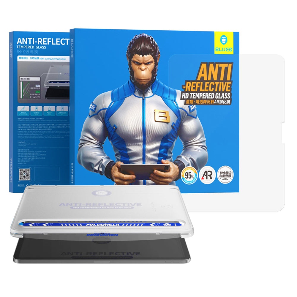 Blueo - Anti-Reflective HD Glass with Applicator - iPad Pro 11 (2024) / iPad Pro 11 (2025) - Clear