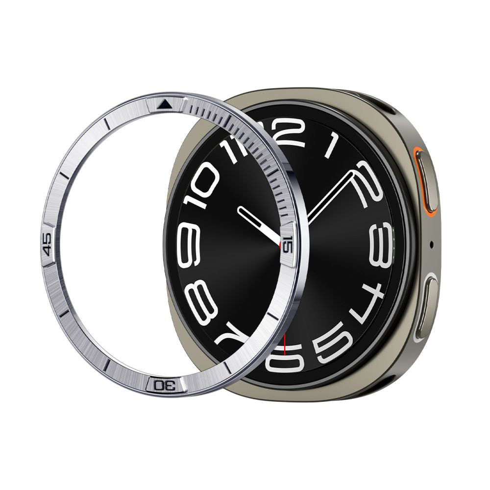 Spigen - Bezel Tune Pilot - for Samsung Galaxy Watch8 44mm, Stainless Steel - Silver